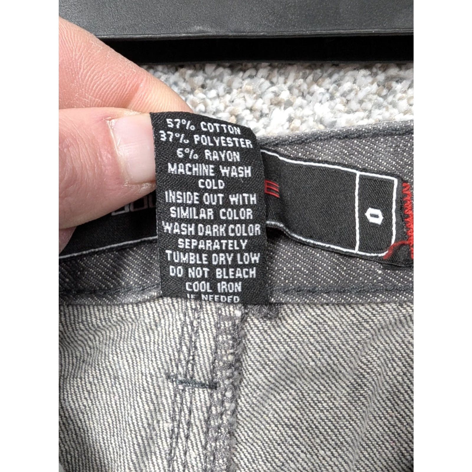 Southpole Southpole Jeans Mens 35x28.5 Gray Denim Straight Leg 5 Pocket Pants Size US 35 - 7 Thumbnail