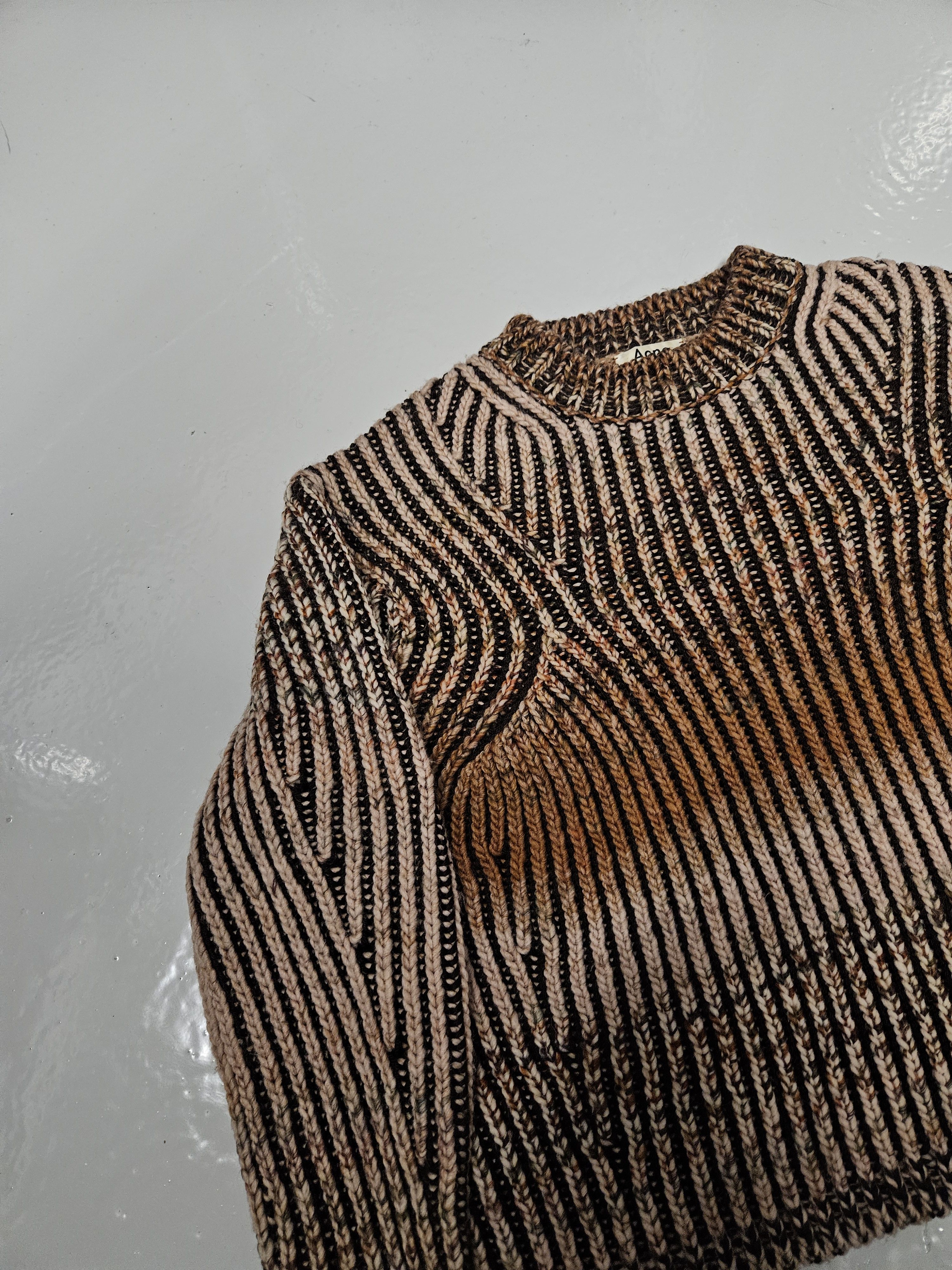 Acne Studios Acne studios cropped gradient striped knit fn-wn-knit000145 Size XXS / US 00 / IT 34 - 4 Thumbnail