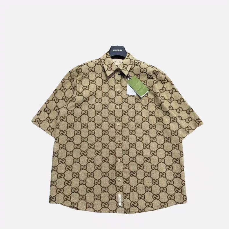 Gucci Gucci Size 38 Double G full-print short-sleeved shirt size Size US XS / EU 42 / 0 - 1 Thumbnail