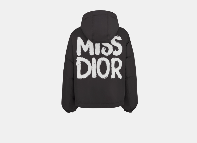 Dior o1w1db11225 457C21 Hooded Cropped Puffer Jacket in Black Size XL / US 12-14 / IT 48-50 - 2 Thumbnail