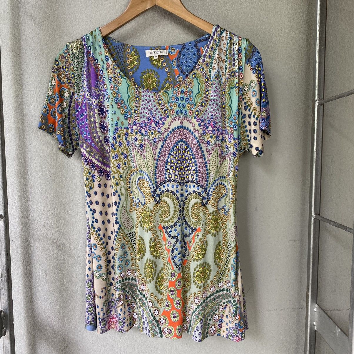 Etro ETRO Milano Multicolor Paisley Print Scoop Neck Top Size M / US 6-8 / IT 42-44 - 9 Thumbnail