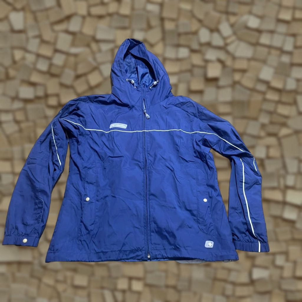 Vintage Columbia Hoodie Women's XL Blue Full Zip Jacket 100% Nylon Regular Style Modern Casual Size XL / US 12-14 / IT 48-50 - 1 Thumbnail
