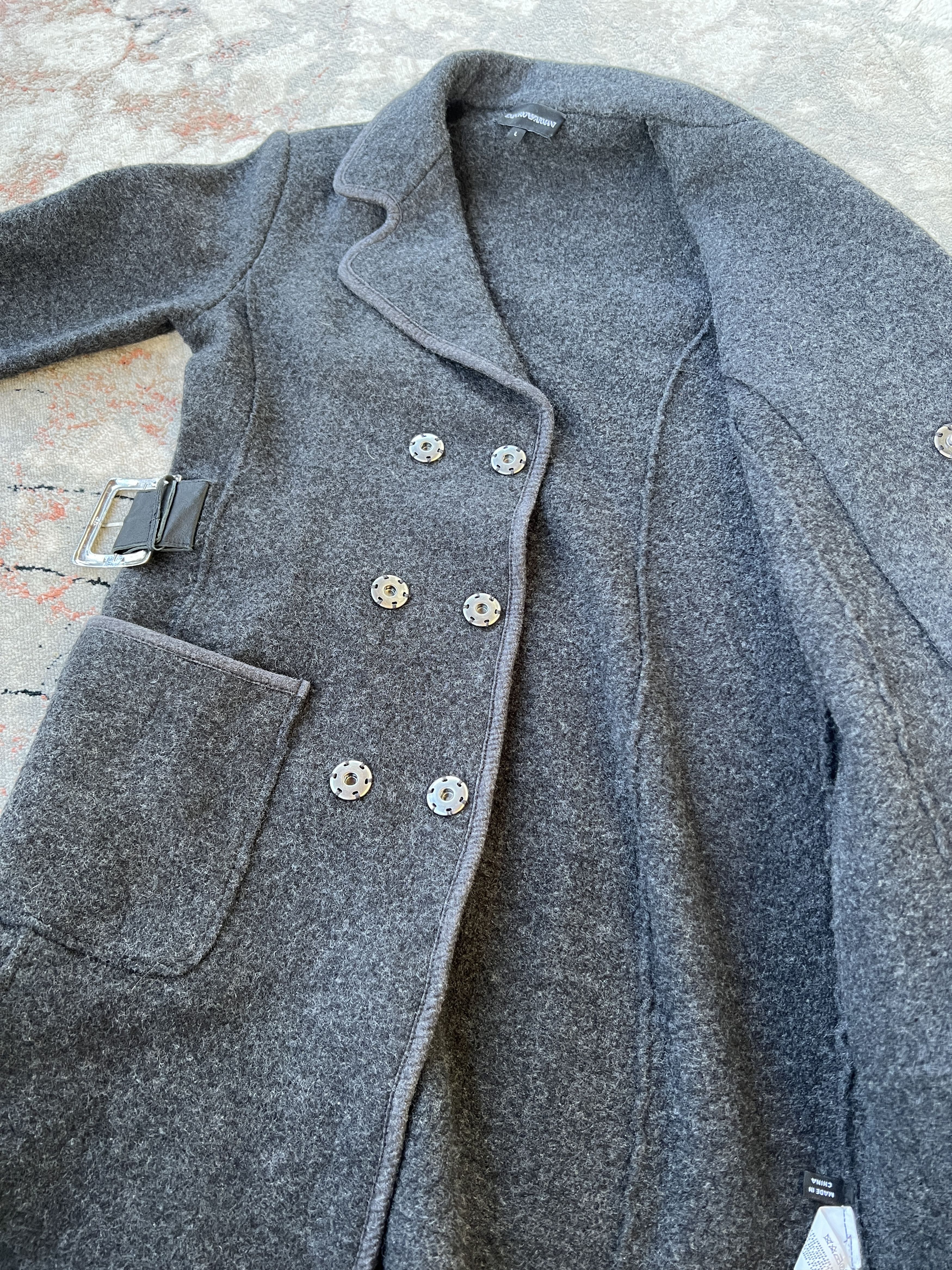 Emporio Armani Emporio Armani Wool Coat Size L / US 10 / IT 46 - 5 Thumbnail