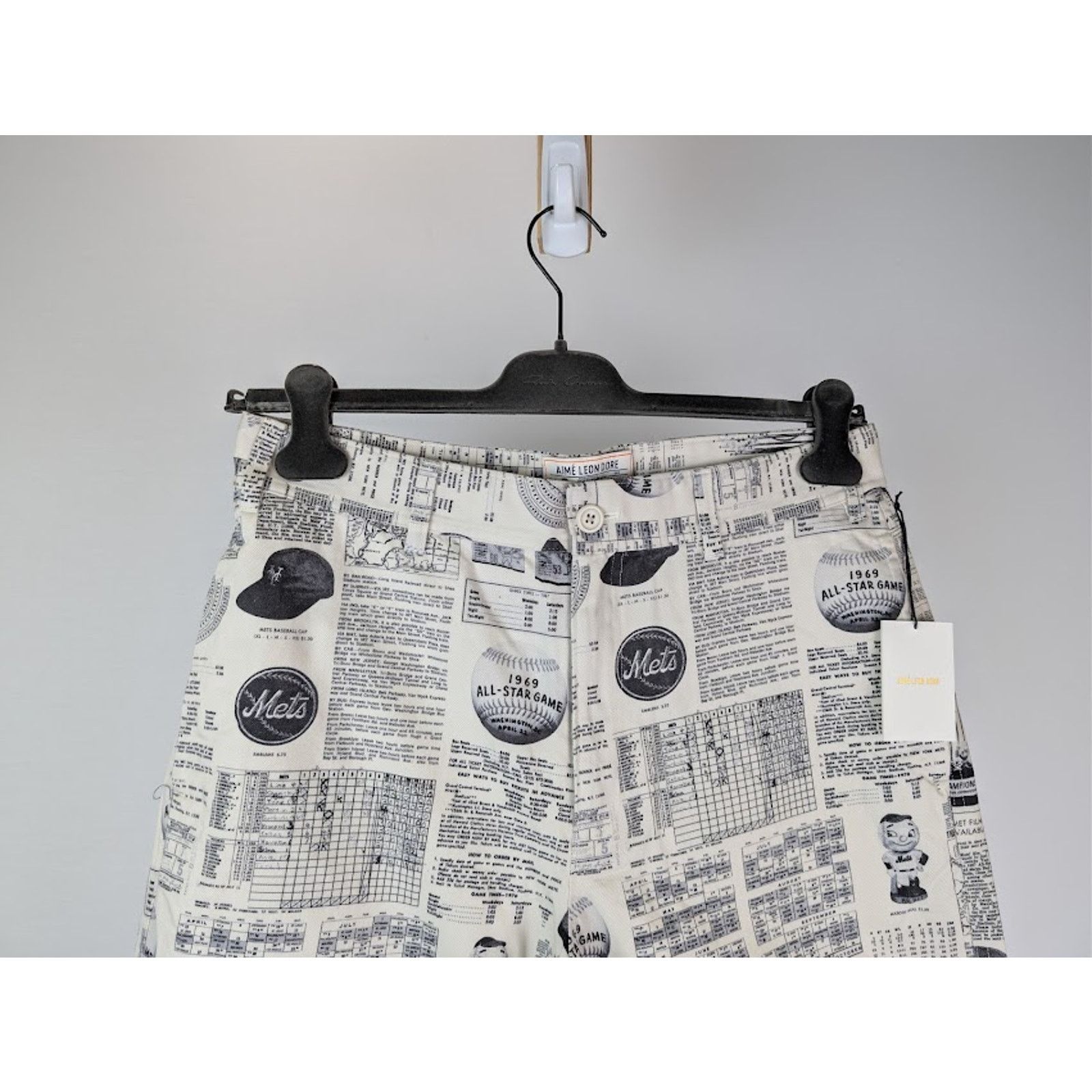 Aime Leon Dore o1rshd1 Mets Printed Chino Pant in Black / White Size US 34 / EU 50 - 3 Thumbnail