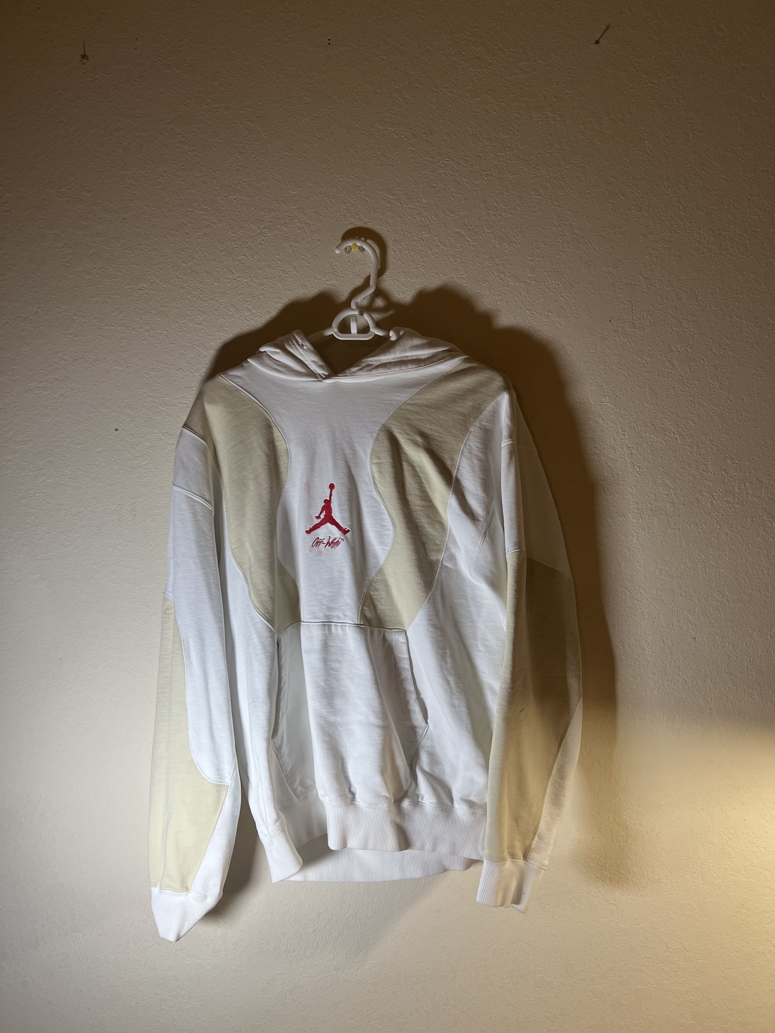 Off-white X Nike Jordan SS21 Red Logo Embroidered Hoodie
