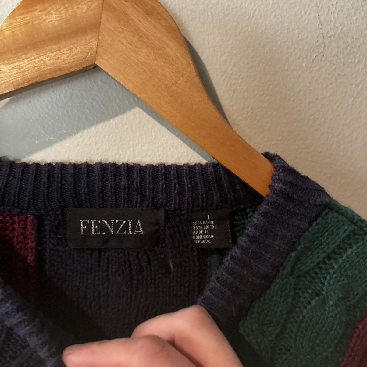 Fenton Fenzia 3D Knit Cotton Sweater Fisherman Grandpa Coogi Style Size US L / EU 52-54 / 3 - 2 Thumbnail
