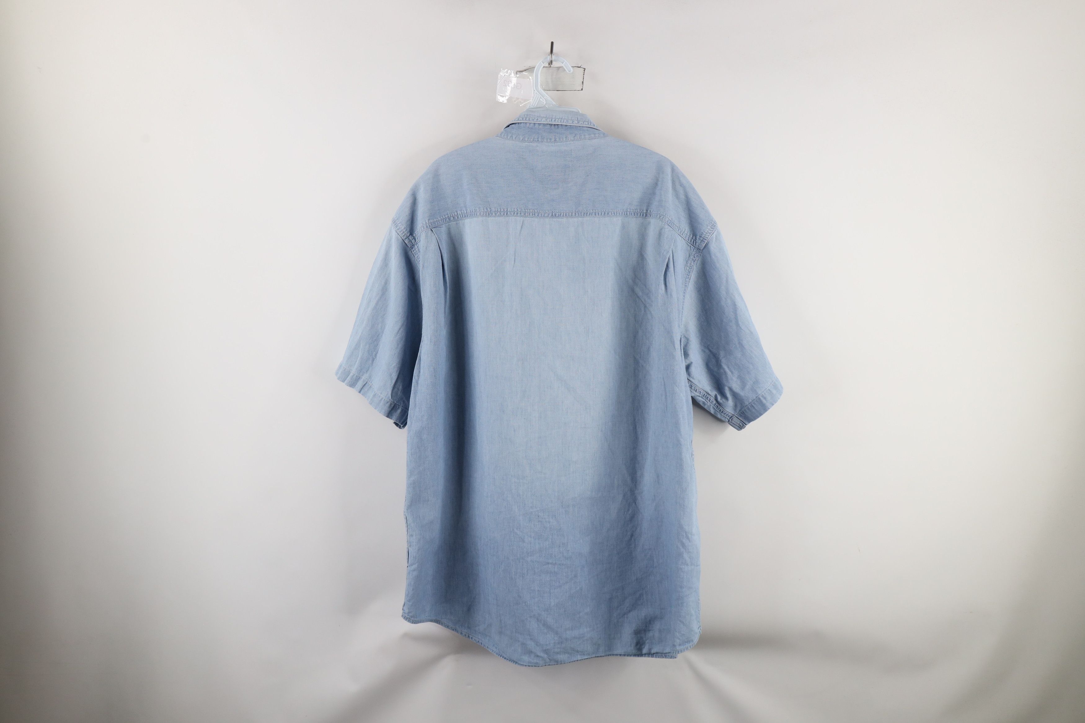 Vintage Vintage 90s Streetwear Jean Short Sleeve Button Down Shirt Size US XL / EU 56 / 4 - 9 Thumbnail