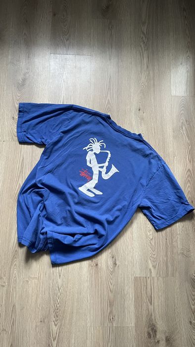 Vintage Rare T-Shirt Stussy Big logo Stickman 90s Archive | Grailed