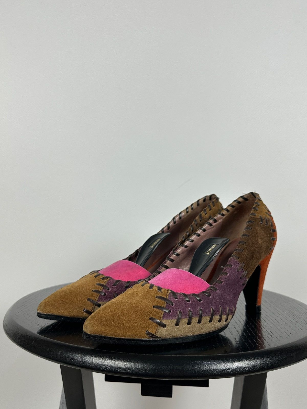 Miu Miu × Prada Miu Miu Multicolor Suede Patchwork Heels Size US 6 / IT 36 - 11 Thumbnail