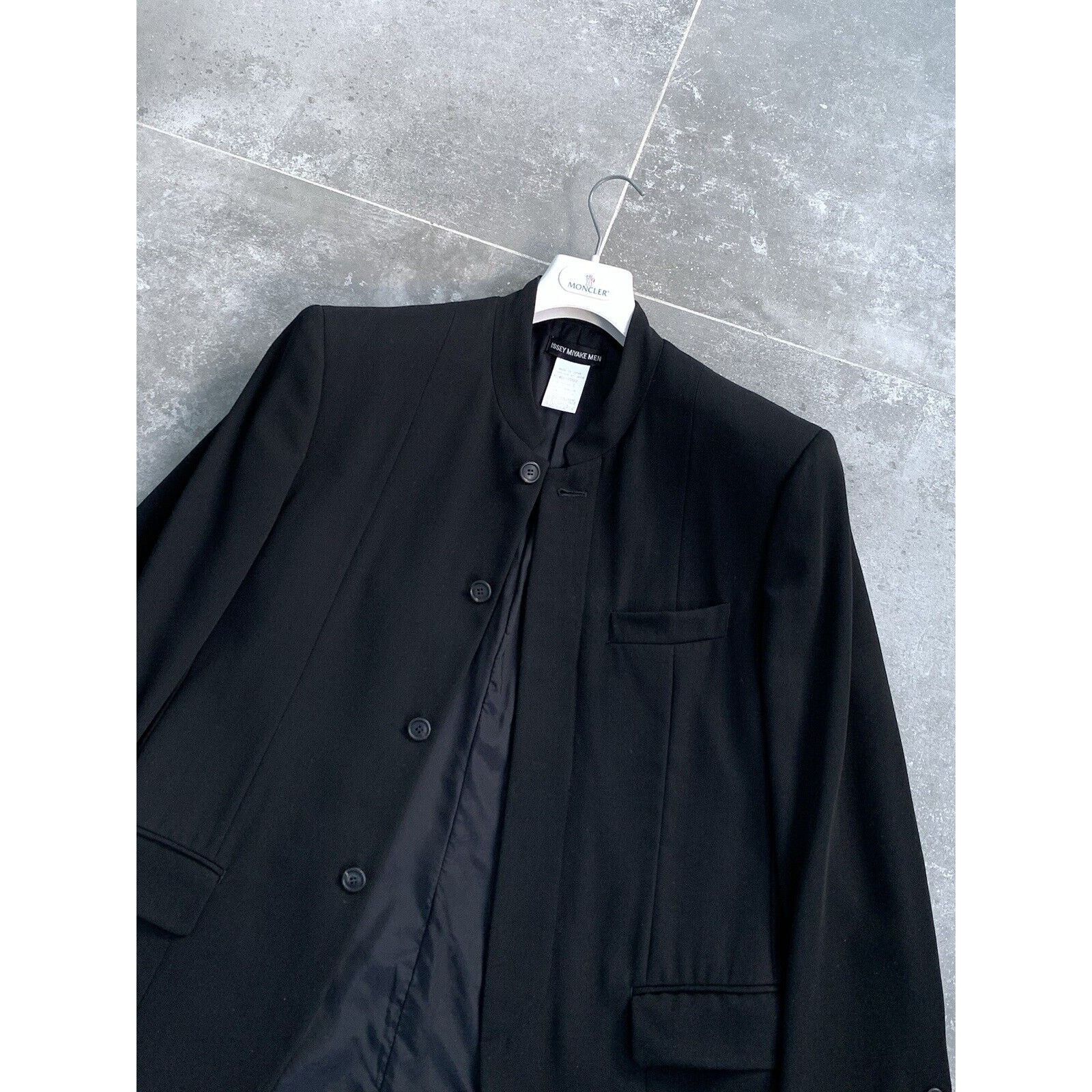Issey Miyake × Japanese Brand × Vintage Men's ISSEY MIYAKE Wool Jacket 90s Coat Blazer SZ S EU 46-48 Size 48R - 9 Thumbnail