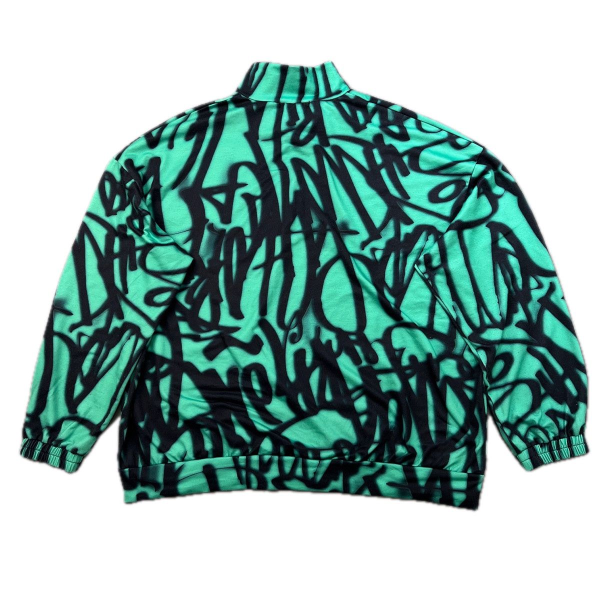 Designer Y2K Quarter Zip Graffiti Pullover Sweatshirt Size US XL / EU 56 / 4 - 2 Thumbnail