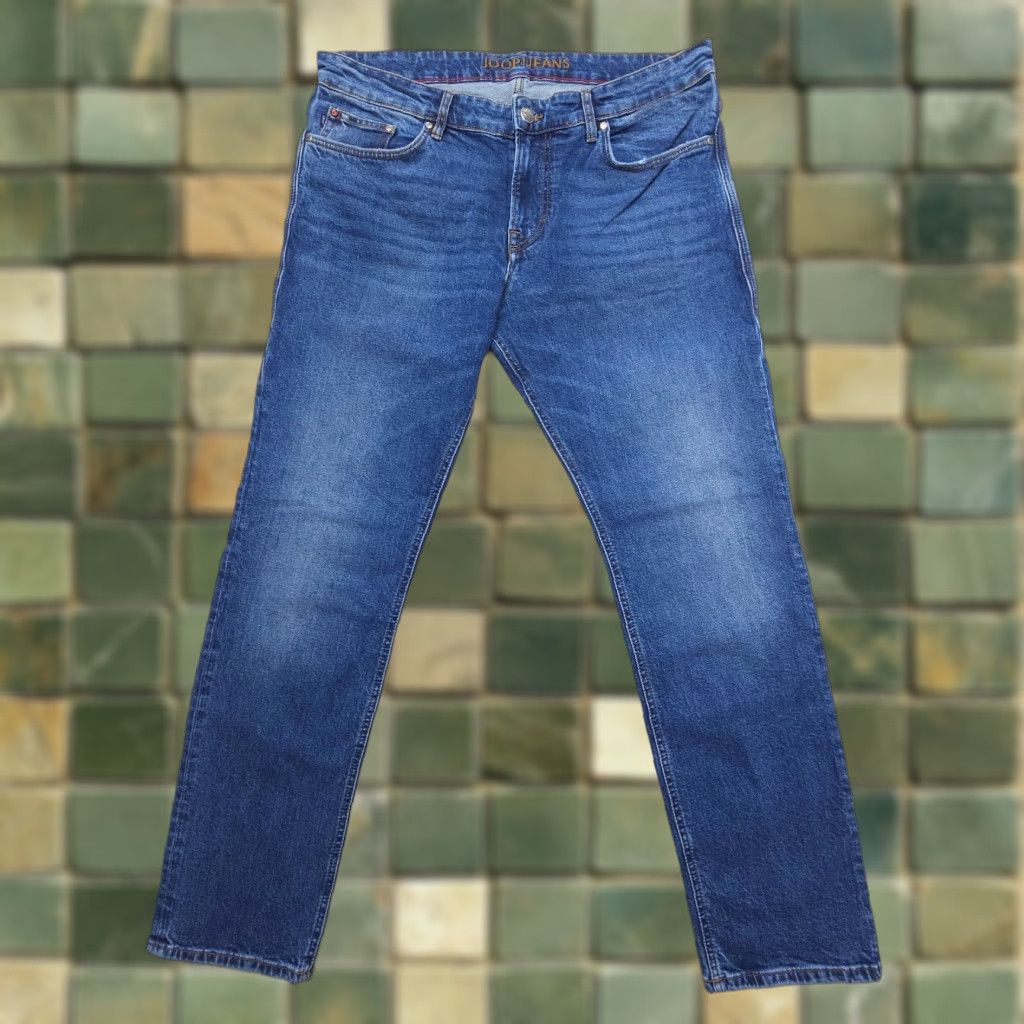Vintage VINTAGE Joop! Mitch Slim Straight Jeans Mens 38 x 32 Dark Wash Y2K Blue Stretch Modern Size US 38 / EU 54 - 1 Thumbnail