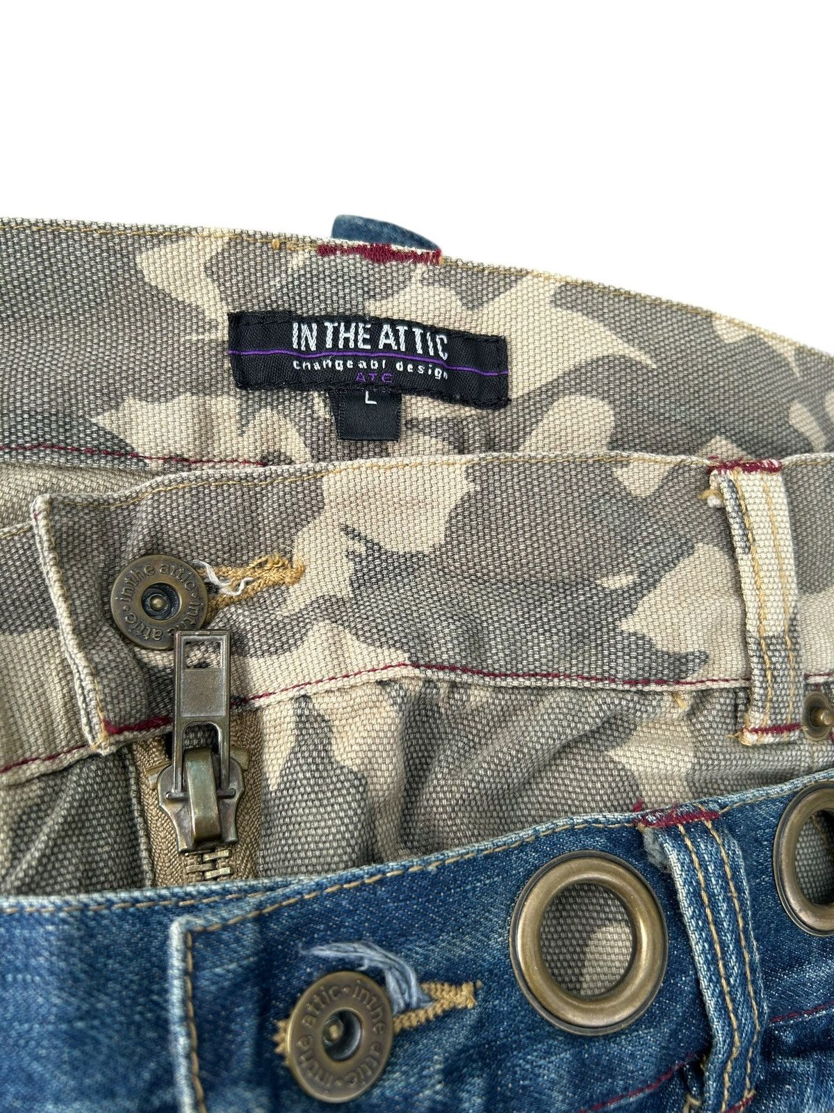 Kapital Double Waist IN THE ATTIC PUNK Distressed Denim Jeans Size US 32 / EU 48 - 5 Thumbnail