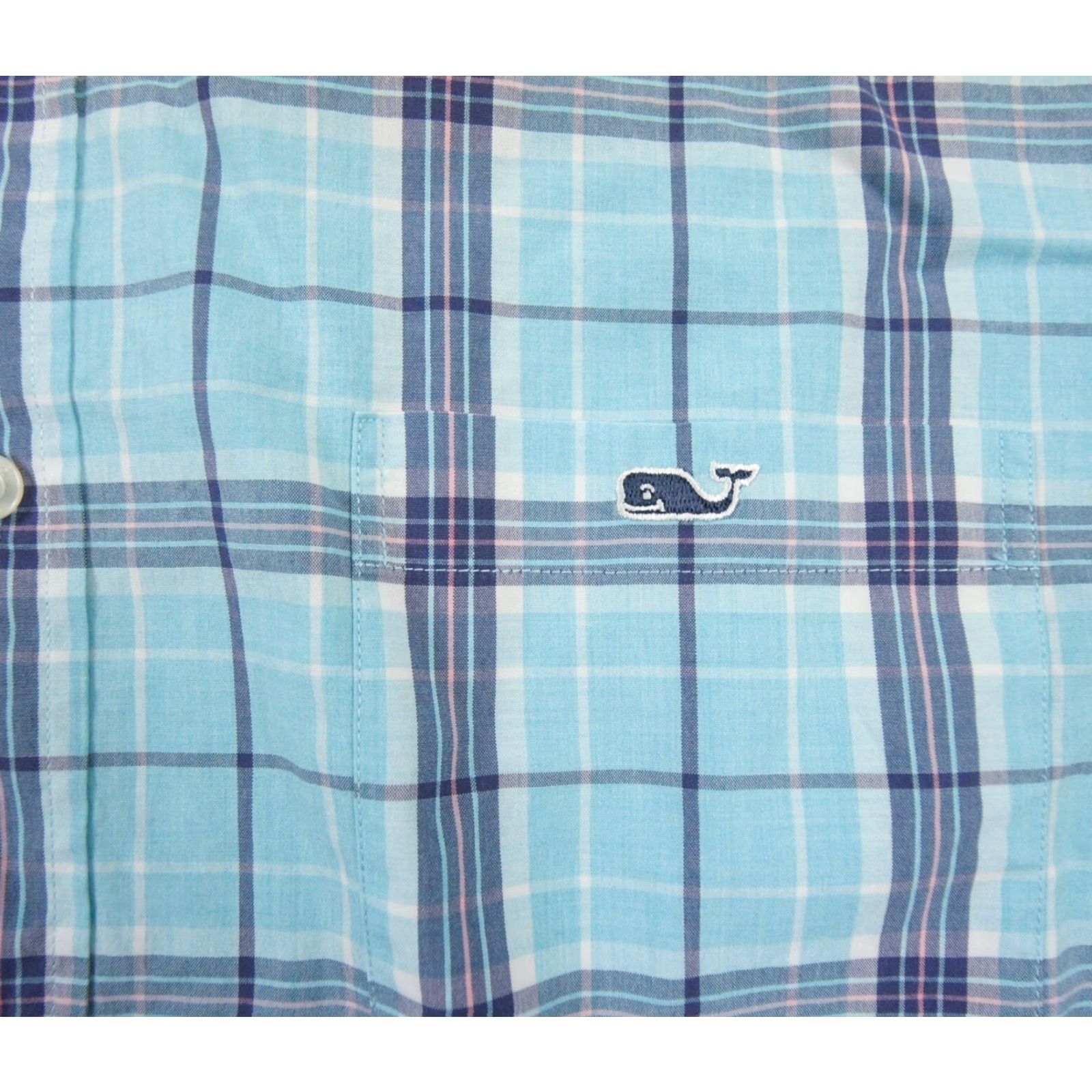 Vineyard Vines Vineyard Vines Men's Classic Fit Tucker Button-Up Shirt Large Blue Check Long Sleeve Size US L / EU 52-54 / 3 - 3 Thumbnail