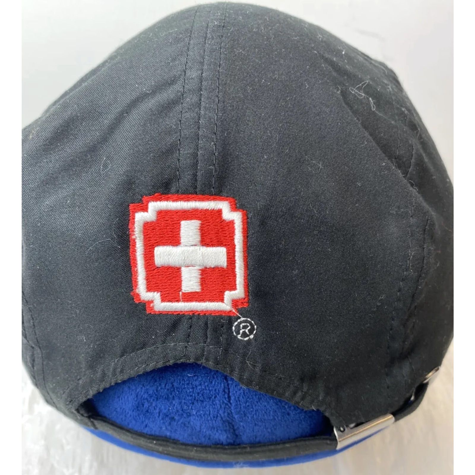 K-Swiss VINTAGE Swiss Brand Baseball Cap Unisex Adults Adjustable Canvas Black Red Lightweight USA 90s Cap Mens Womens Size ONE SIZE - 3 Thumbnail