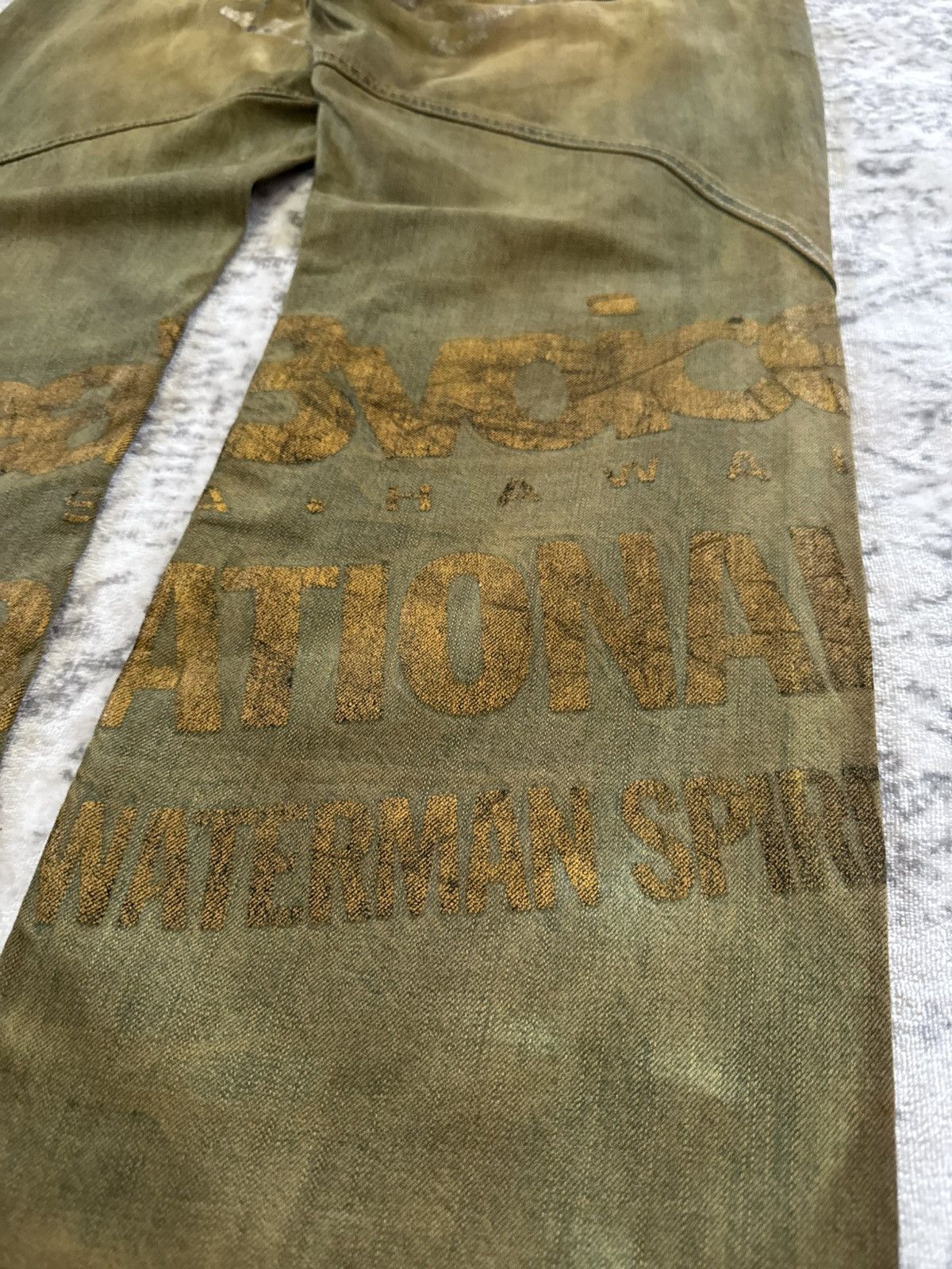 Carhartt RealBvoice Japan Mud Wash Overprint Carpenter Baggy Jeans Size US 34 / EU 50 - 8 Thumbnail