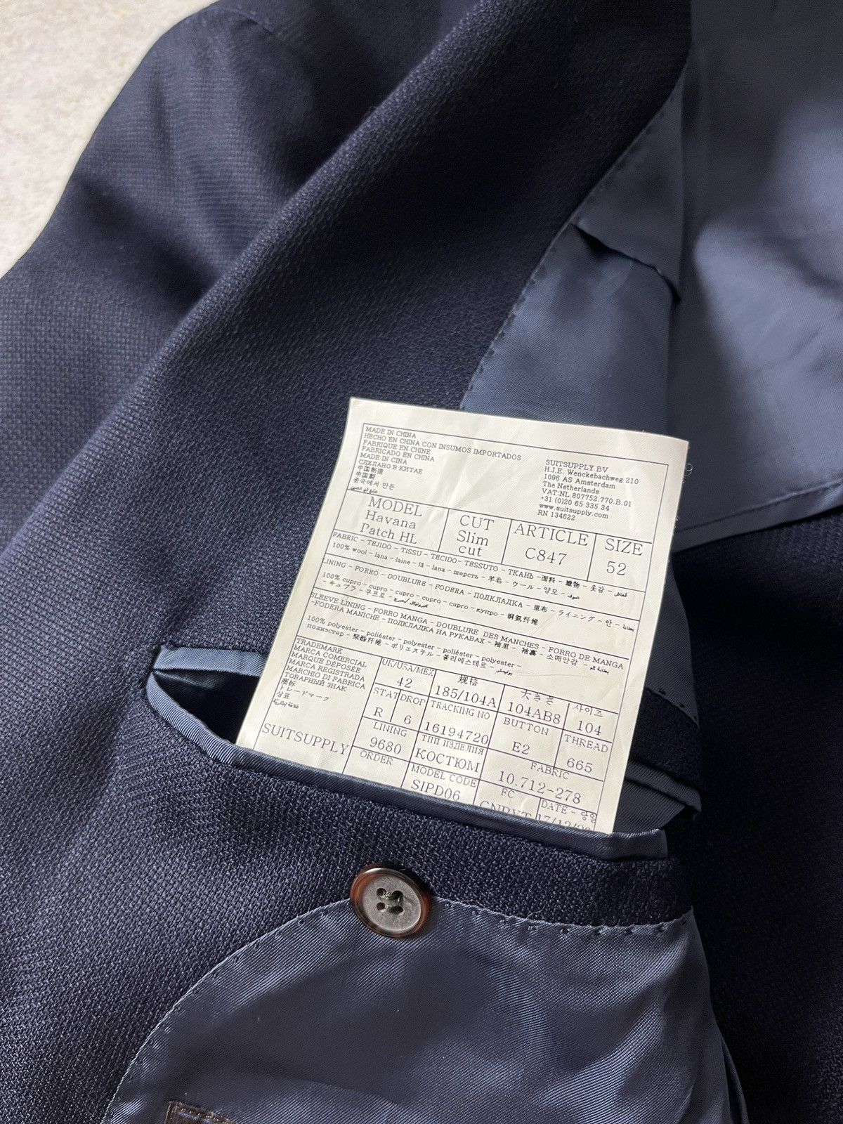 Suitsupply SuitSupply Slim Fit Sport Jacket Blazer Havana Patch HL Size 42R - 7 Thumbnail