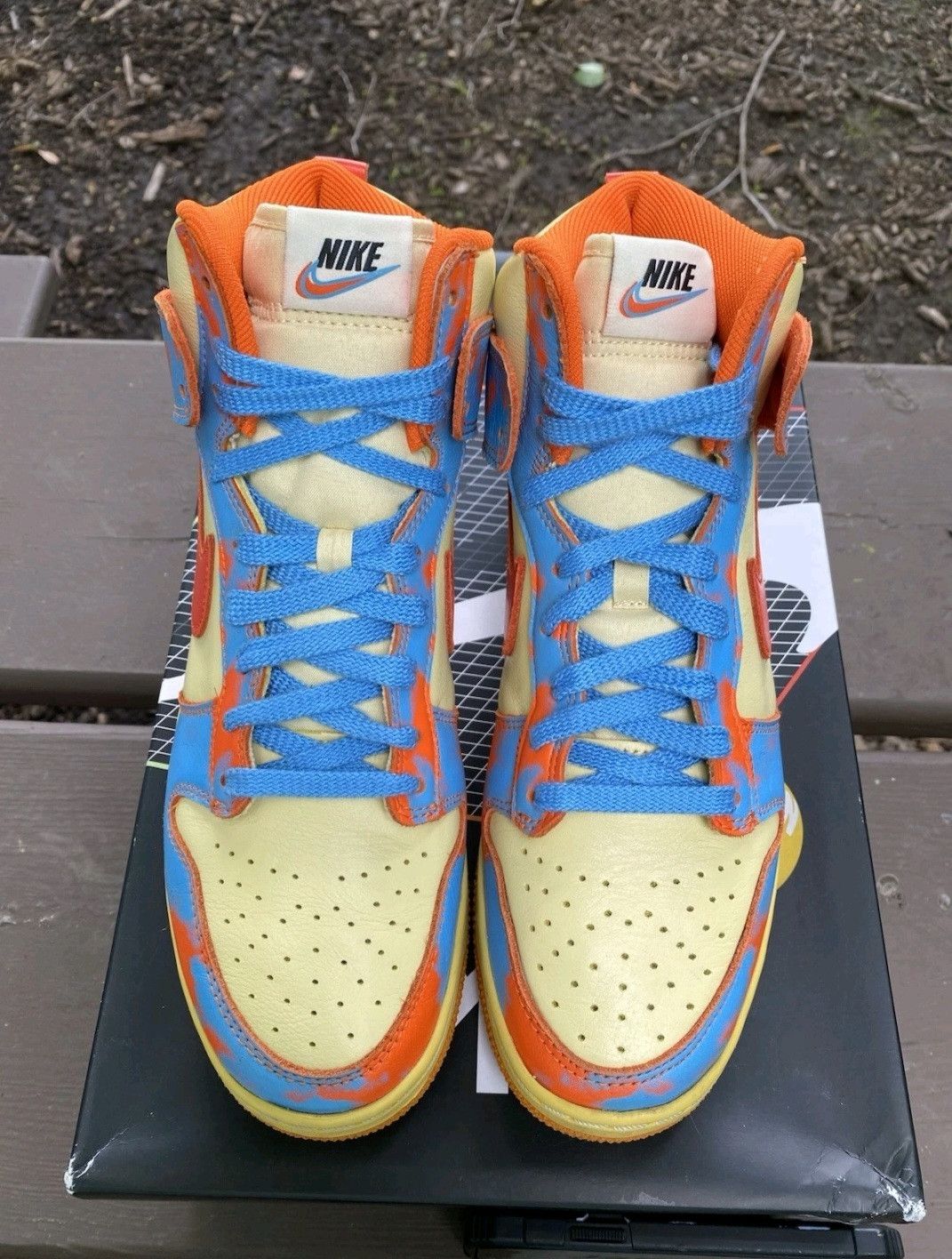 Nike Nike Dunk High 1985 Orange Acid Wash DD99404800 Size 9 Men Size US 9 / EU 42 - 2 Thumbnail