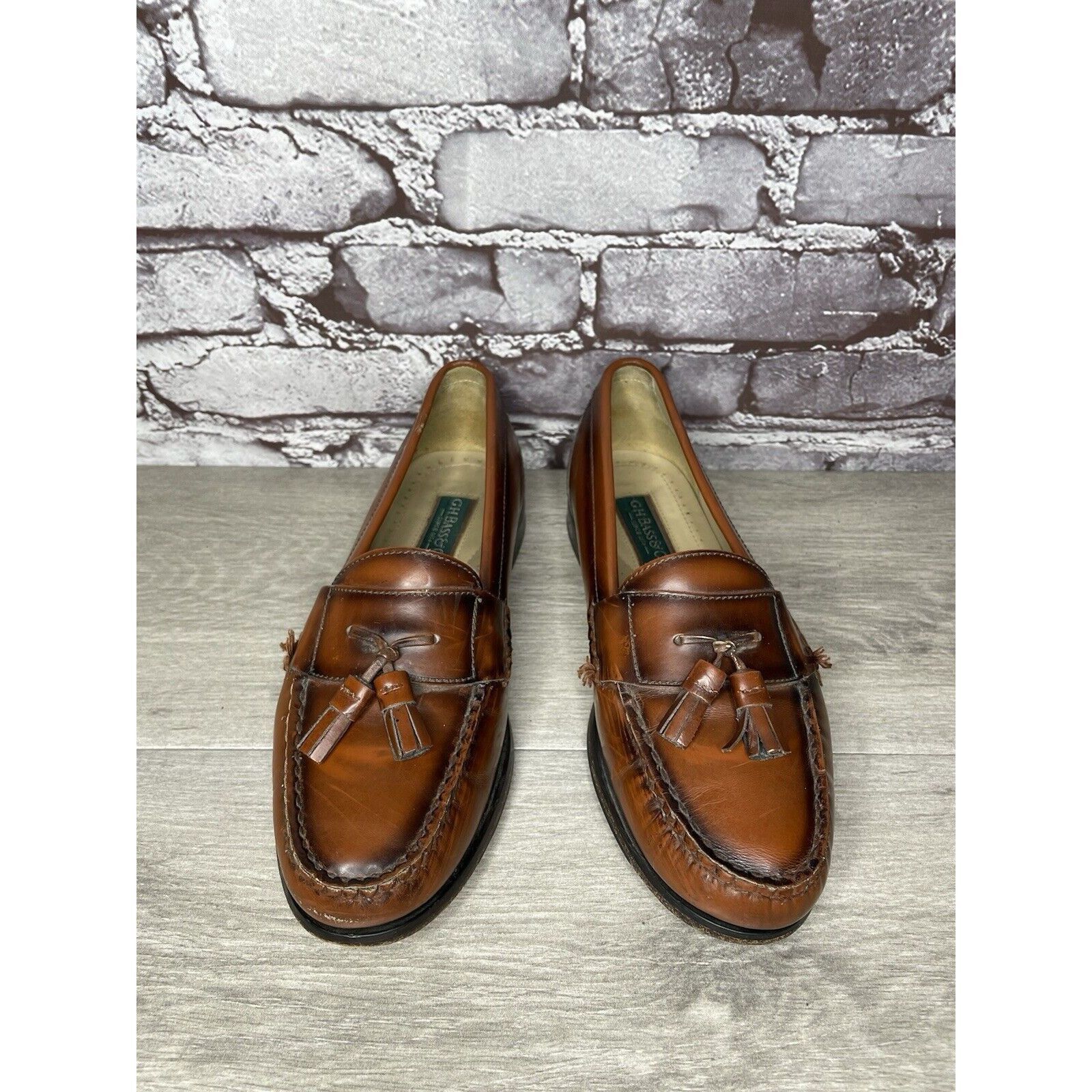 G.H. Bass & Co. G.H. Bass & Co. Brown Leather Slip On Penny Loafers Dress Sh Size US 7.5 / EU 40-41 - 17 Thumbnail