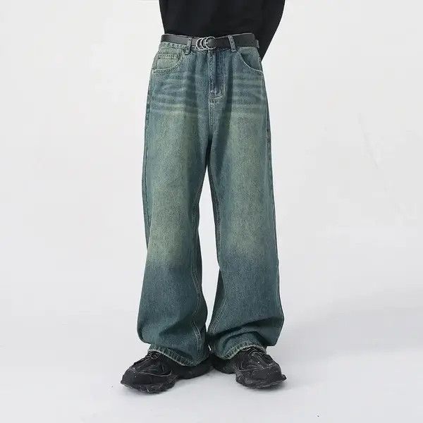 Japanese Brand Kitajima x Eno Retro washed damaged baggy jeans y2k hip hop Size US 34 / EU 50 - 8 Thumbnail