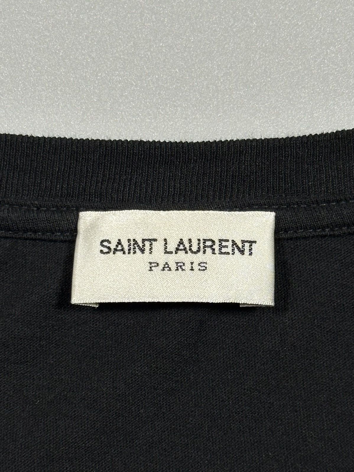 Saint Laurent Paris Saint Laurent Rive Gauche Black T-Shirt Size US M / EU 48-50 / 2 - 4 Thumbnail