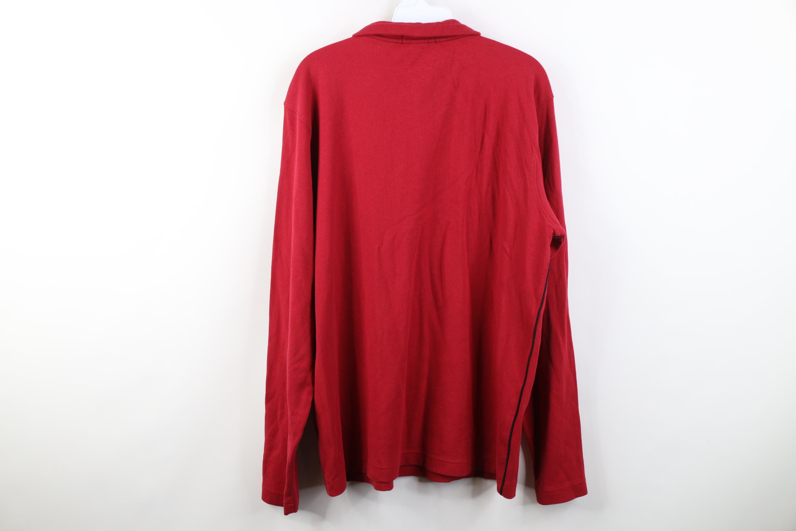 Lands' End Vintage 90s Lands End Thermal Waffle Knit 1/4 Zip Sweater Size US L / EU 52-54 / 3 - 15 Thumbnail