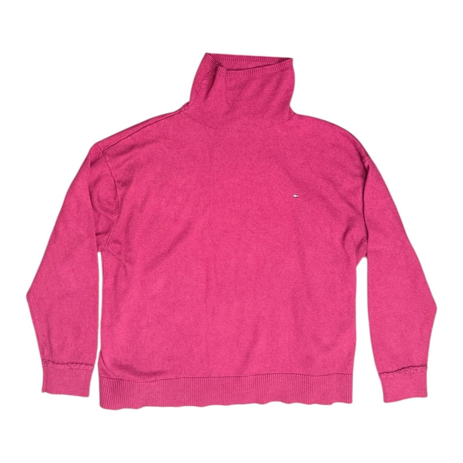 Tommy Hilfiger Tommy Hilfiger Cotton Wool Turtleneck Sweater in Fuchsia Size XL / US 12-14 / IT 48-50 - 1 Thumbnail