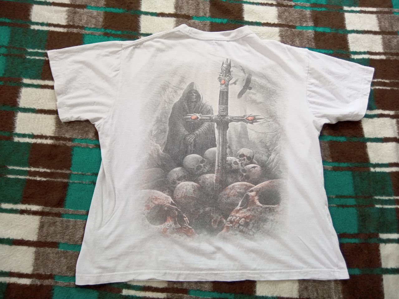 Band Tees Spiral Vintage Dead Face Skeleton T-Shirt Size US L / EU 52-54 / 3 - 10 Thumbnail