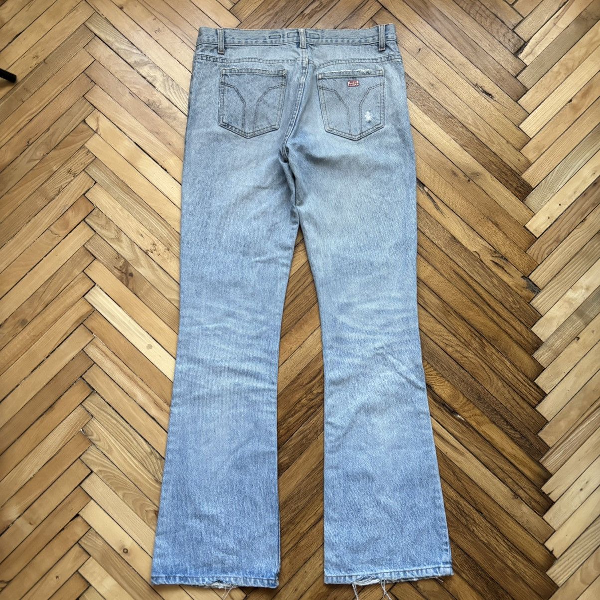 Le Grande Bleu (L.G.B.) × Miss Sixty Vintage Y2K Distressed Miss Sixty Flared Jeans Size 30" / US 8 / IT 44 - 2 Thumbnail