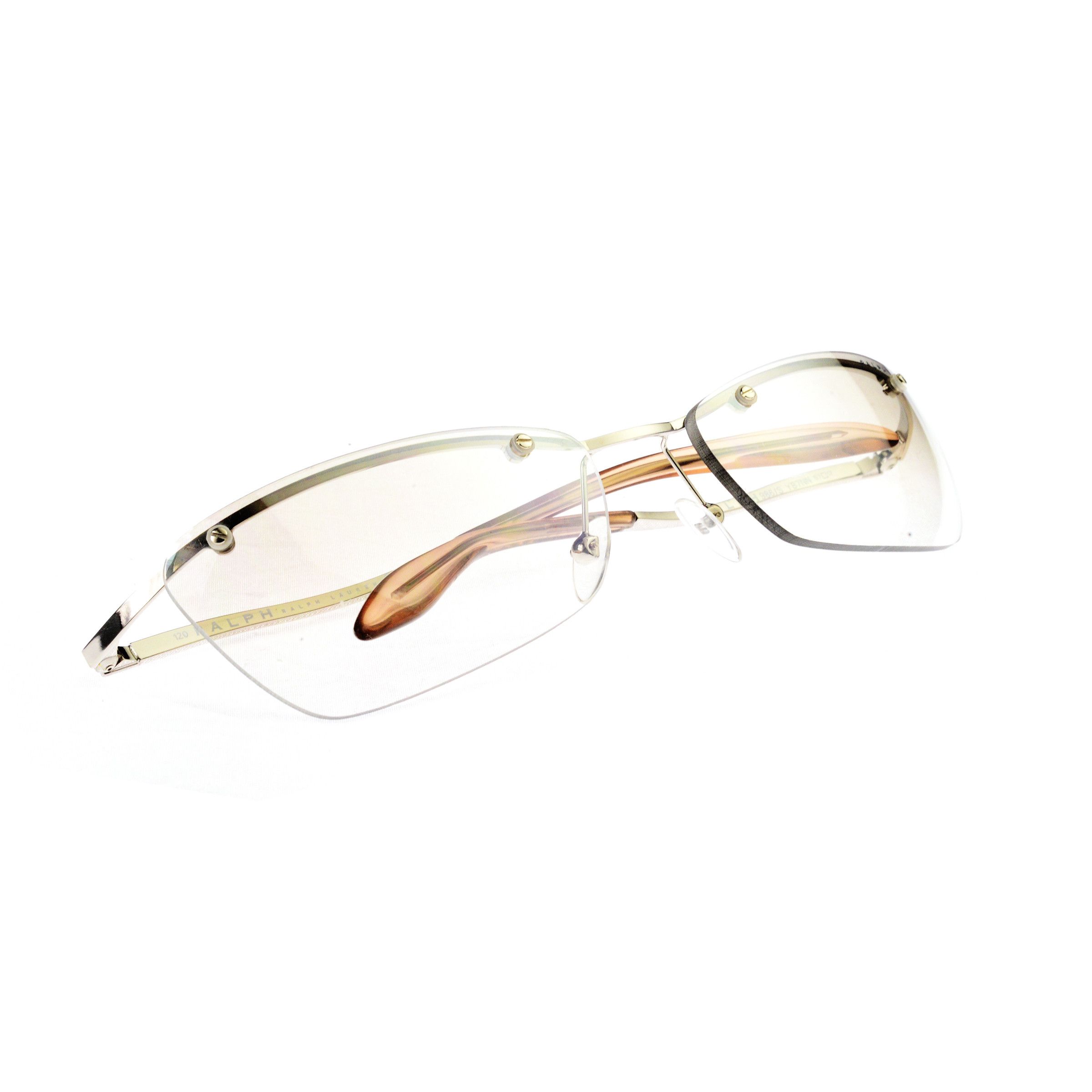 Archival Clothing Ralph Lauren Vintage Ralph Lauren 90s Transparent White Rimless Sunglasses Grailed