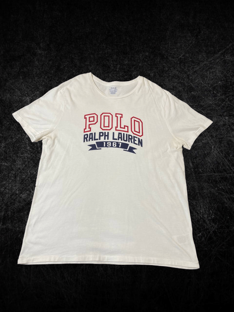 Vintage Polo Ralph Lauren White T-Shirt Big Print Y2K