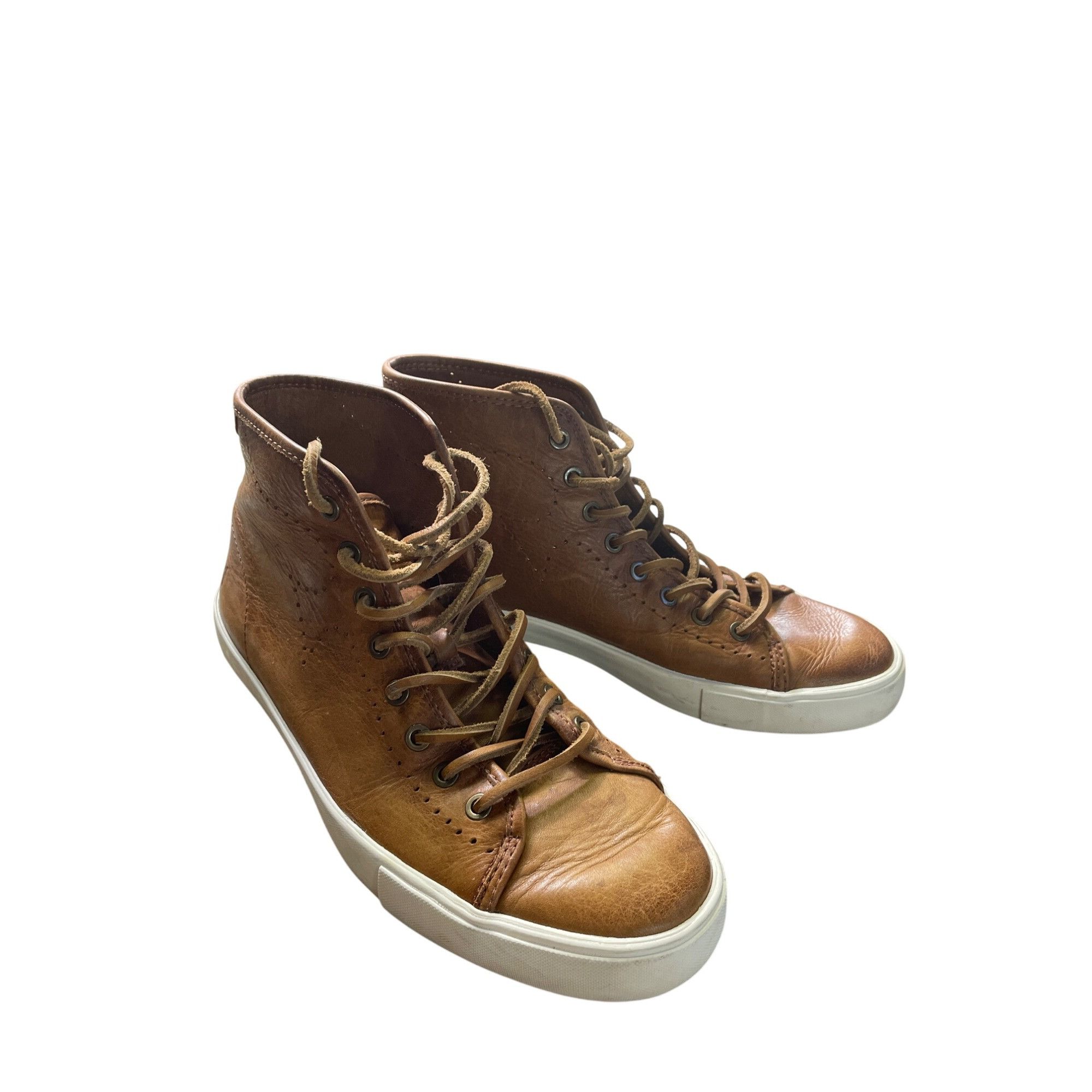 Frye Frye Mens Brown Leather High Top Sneakers Shoes Size 9.5 SKU Size US 9.5 / EU 42-43 - 16 Thumbnail