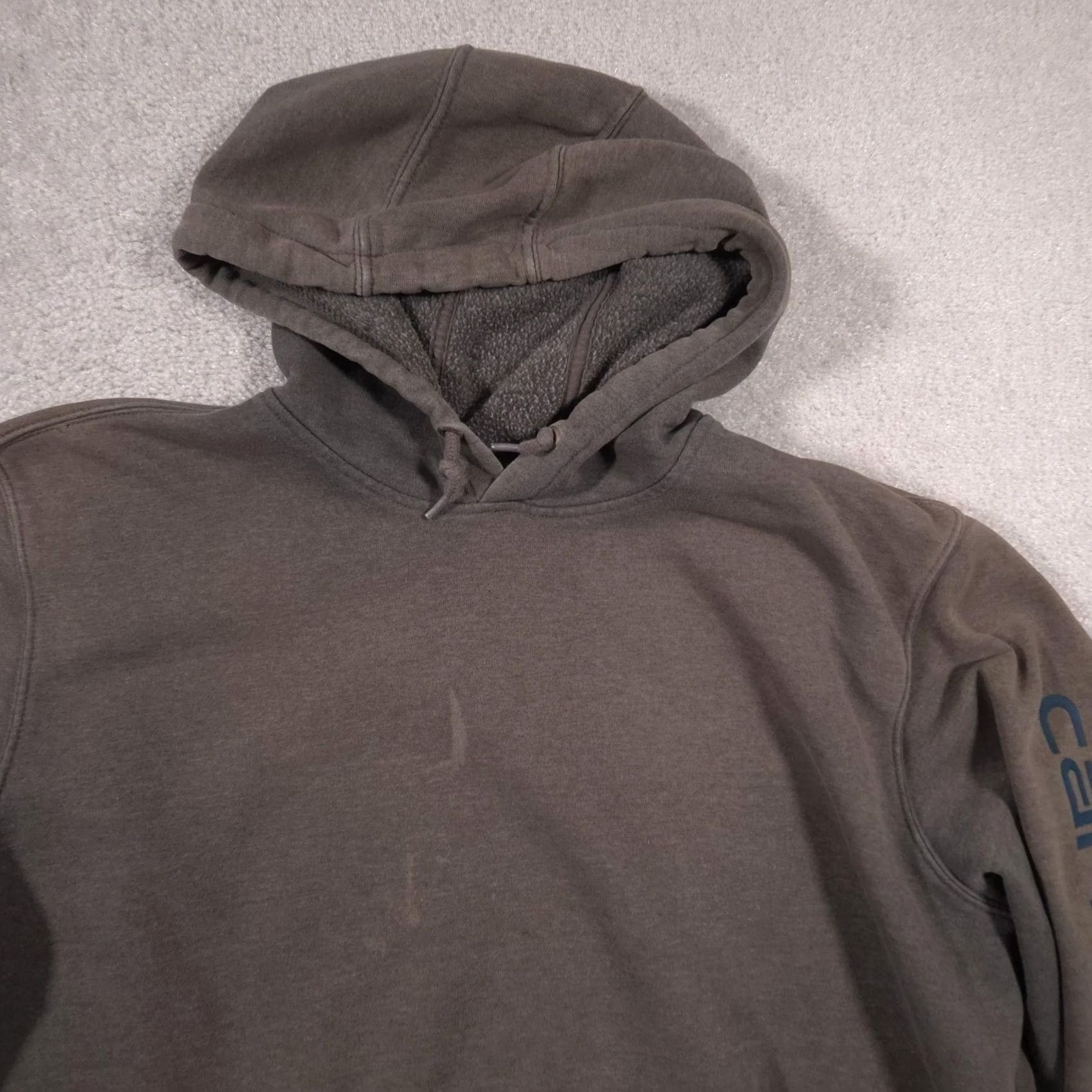 Carhartt VINTAGE Carhartt Sweatshirt Hoodie Mens 2XL Gray Original Fit Sleeve Logo Workwear Pullover Hooded Pockets Lined Graphic Print Size US XXL / EU 58 / 5 - 2 Thumbnail