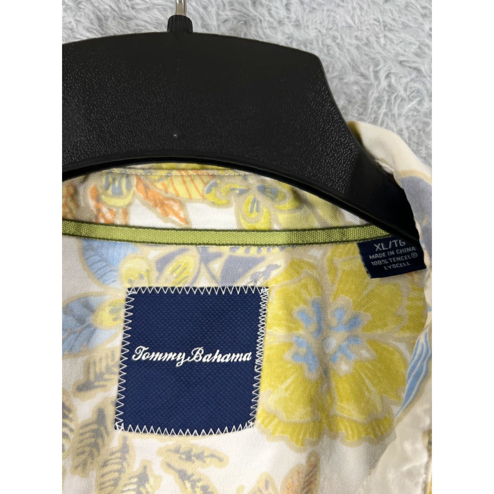 Tommy Bahama Tommy Bahama Shirt Men XL Yellow Floral 60s Look 100% Tencel Beach Aloha Vacation Resort Vintage No Size US XL / EU 56 / 4 - 6 Thumbnail