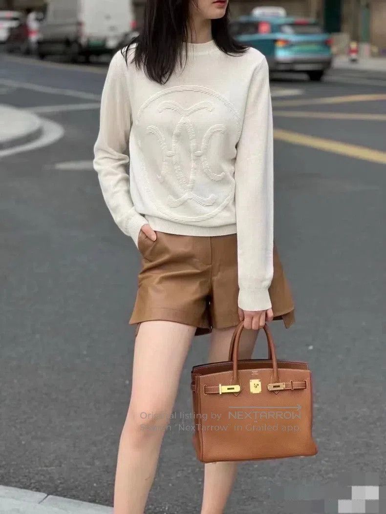 Hermes Hermes Cashmere off-white long-sleeved pullover Size XS / US 0-2 / IT 36-38 - 7 Thumbnail