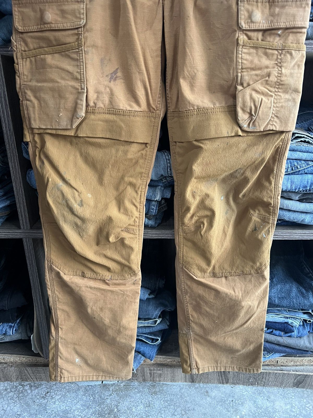 Carhartt 🔥Crazy Rare Carhartt Ripstop Multipockets Double Knee Size US 35 - 5 Thumbnail