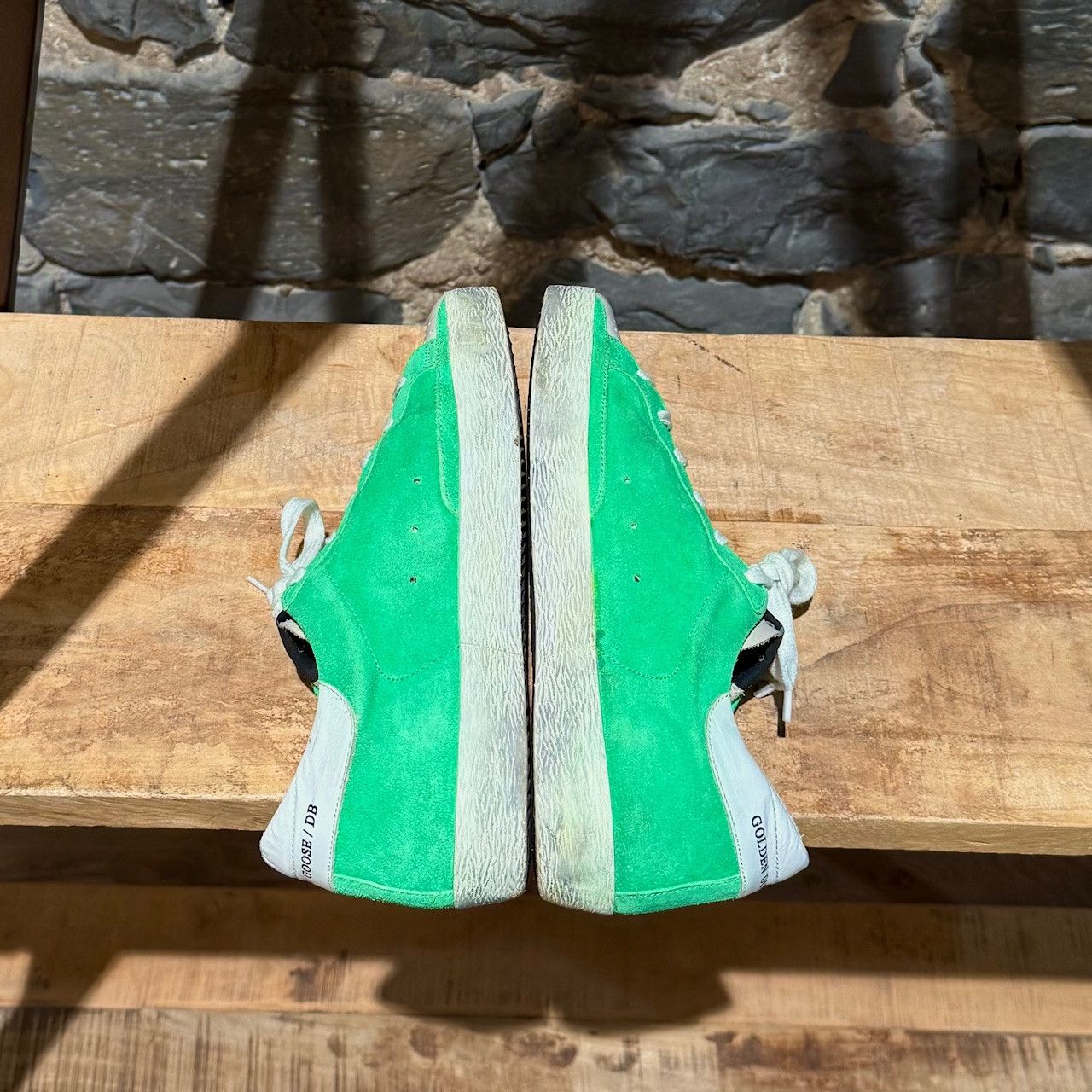 Golden Goose Golden Goose Superstar Neon Green Suede Sneakers Size US 7 / IT 37 - 7 Thumbnail