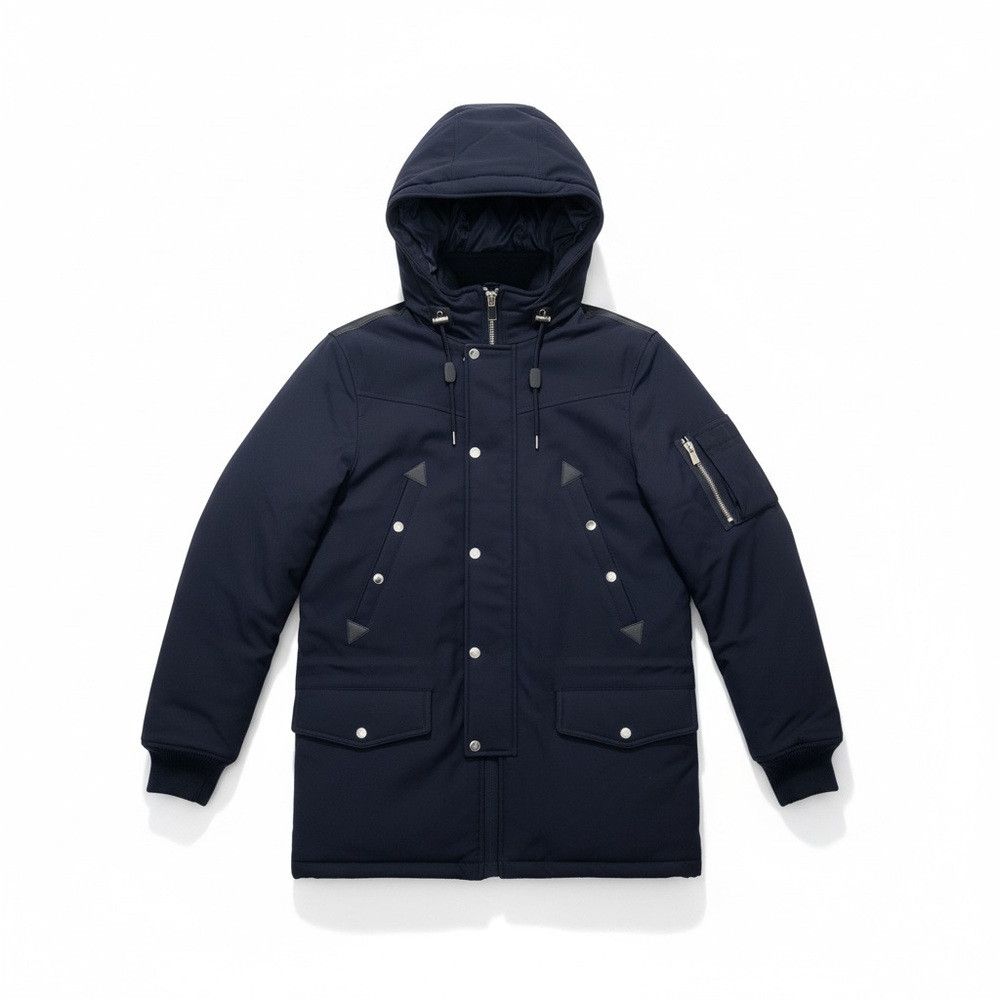 The Kooples The Kooples Mixed Fabric Parka Jacket Navy Men’s Small NWT Size US S / EU 44-46 / 1 - 2 Thumbnail