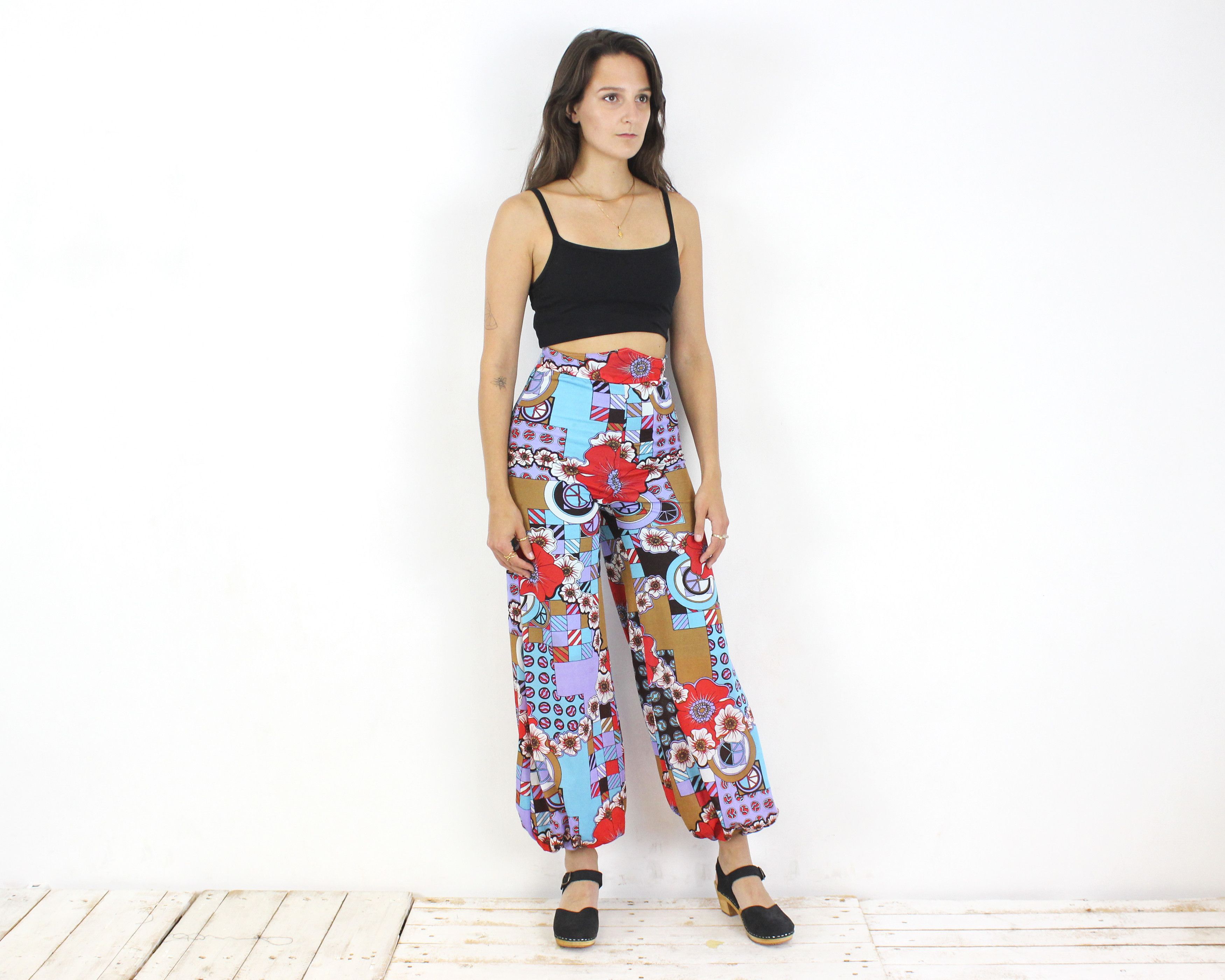 Vintage Vera Mont Paris S Pants Trousers joggers Hippie baggy relax Size 27" / US 4 / IT 40 - 2 Thumbnail