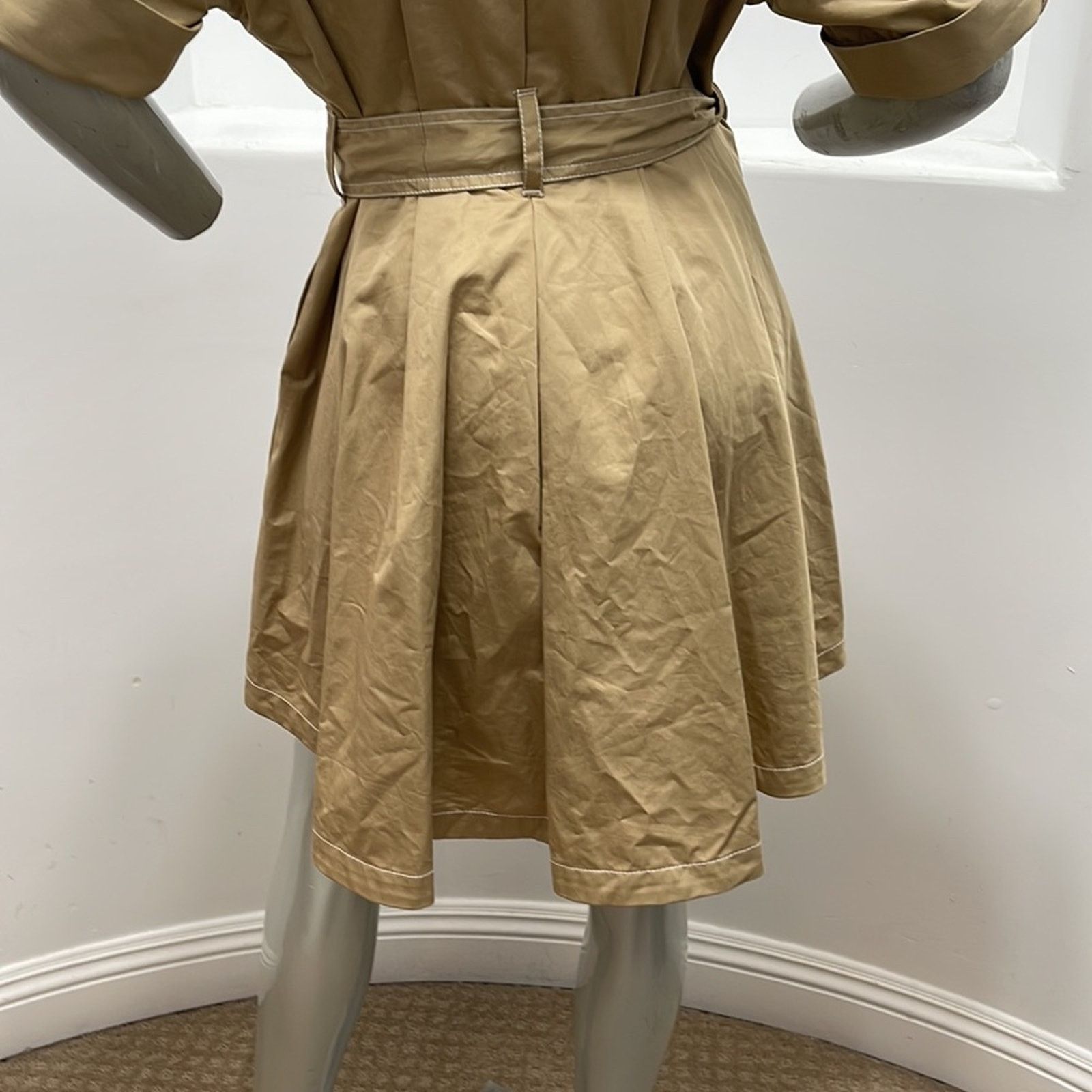 Badgley Mischka Badgley Mischka Belted Khaki Jacket Dress 3/4 Sleeve Size 6 Size M / US 6-8 / IT 42-44 - 13 Thumbnail