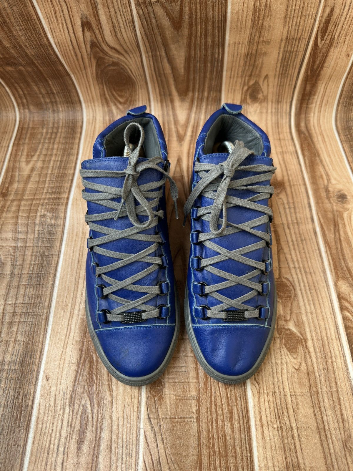 Balenciaga Balenciaga Arena Blue Leather Hightops Size US 7 / EU 40 - 3 Thumbnail