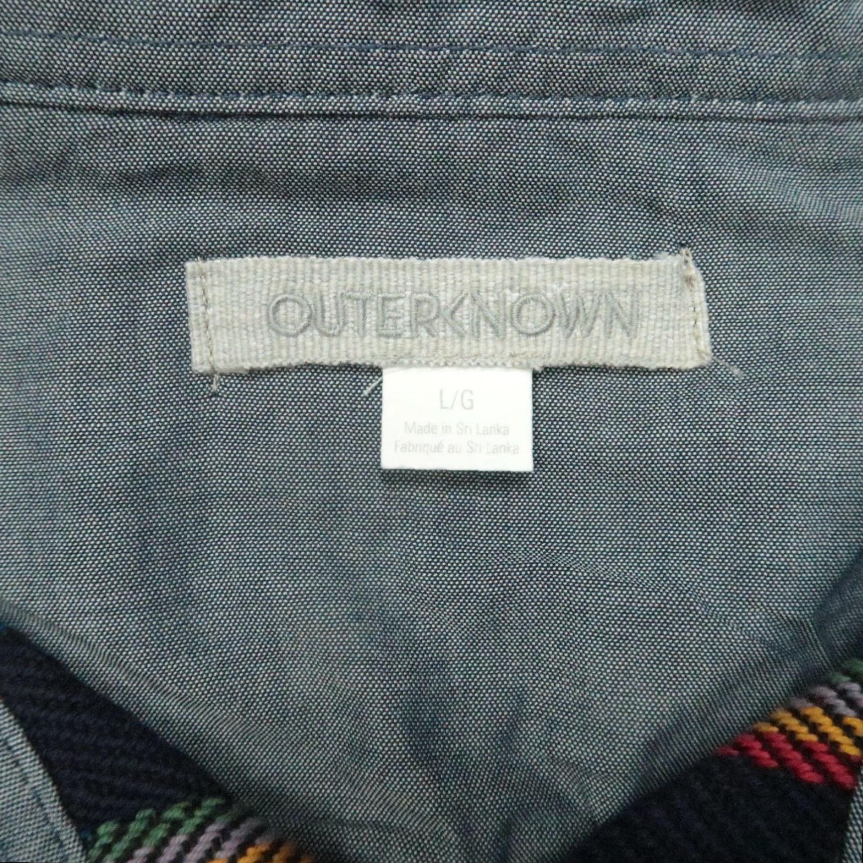 Outerknown Outerknown Shirt Mens Large Blue Striped Flannel Long Sleeve Button-Up Casual Workwear Size US L / EU 52-54 / 3 - 3 Thumbnail