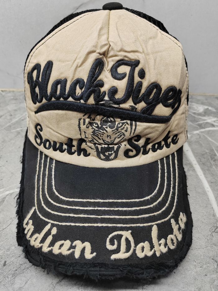 Japanese Brand Vintage Black Tiger Distressed Style Cap Hat Size ONE SIZE - 2 Thumbnail