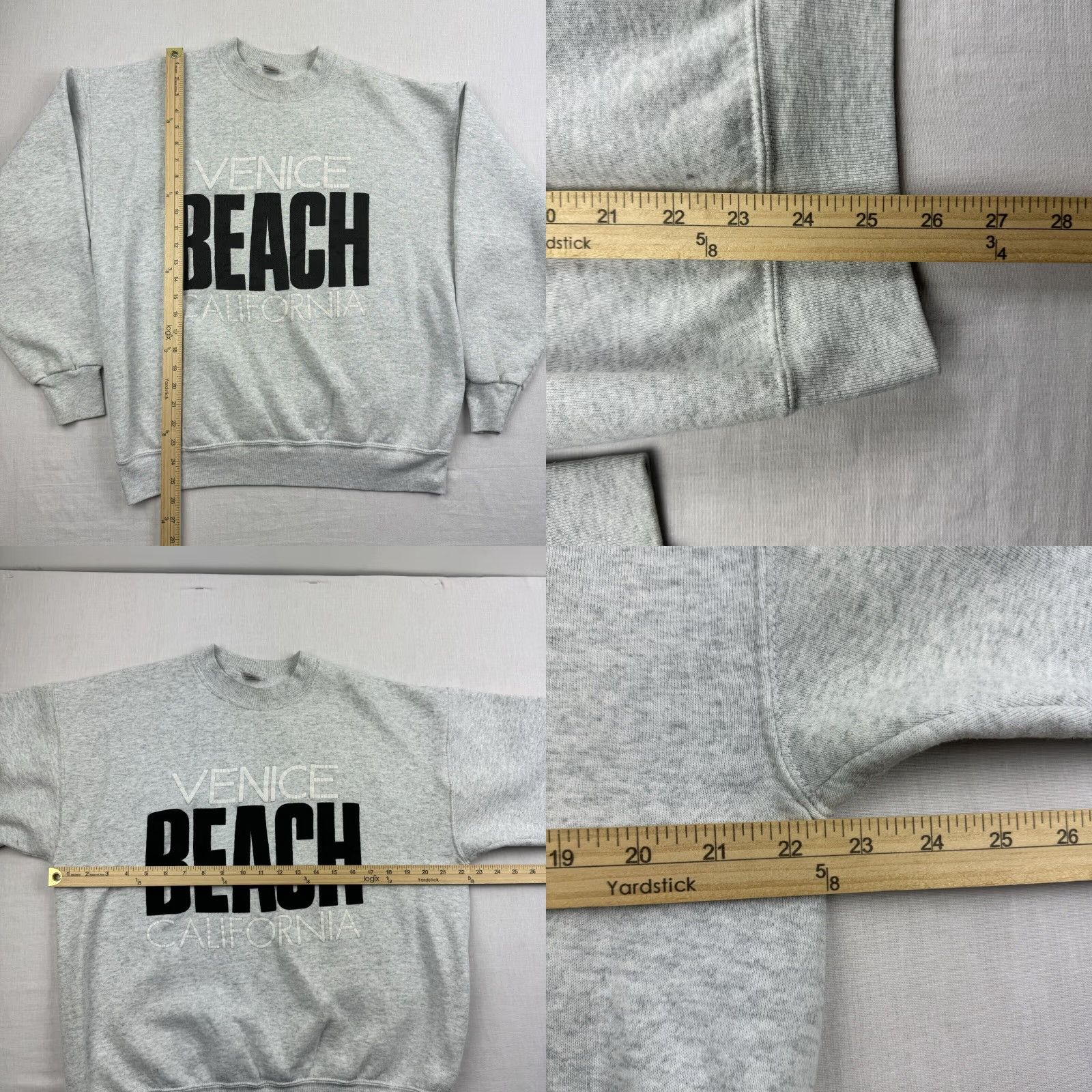 Fruit Of The Loom VINTAGE Fruit of the Loom Sweatshirt Shirt Men XL Gray 90s Venice Beach Pullover Crewneck Size US XL / EU 56 / 4 - 8 Thumbnail