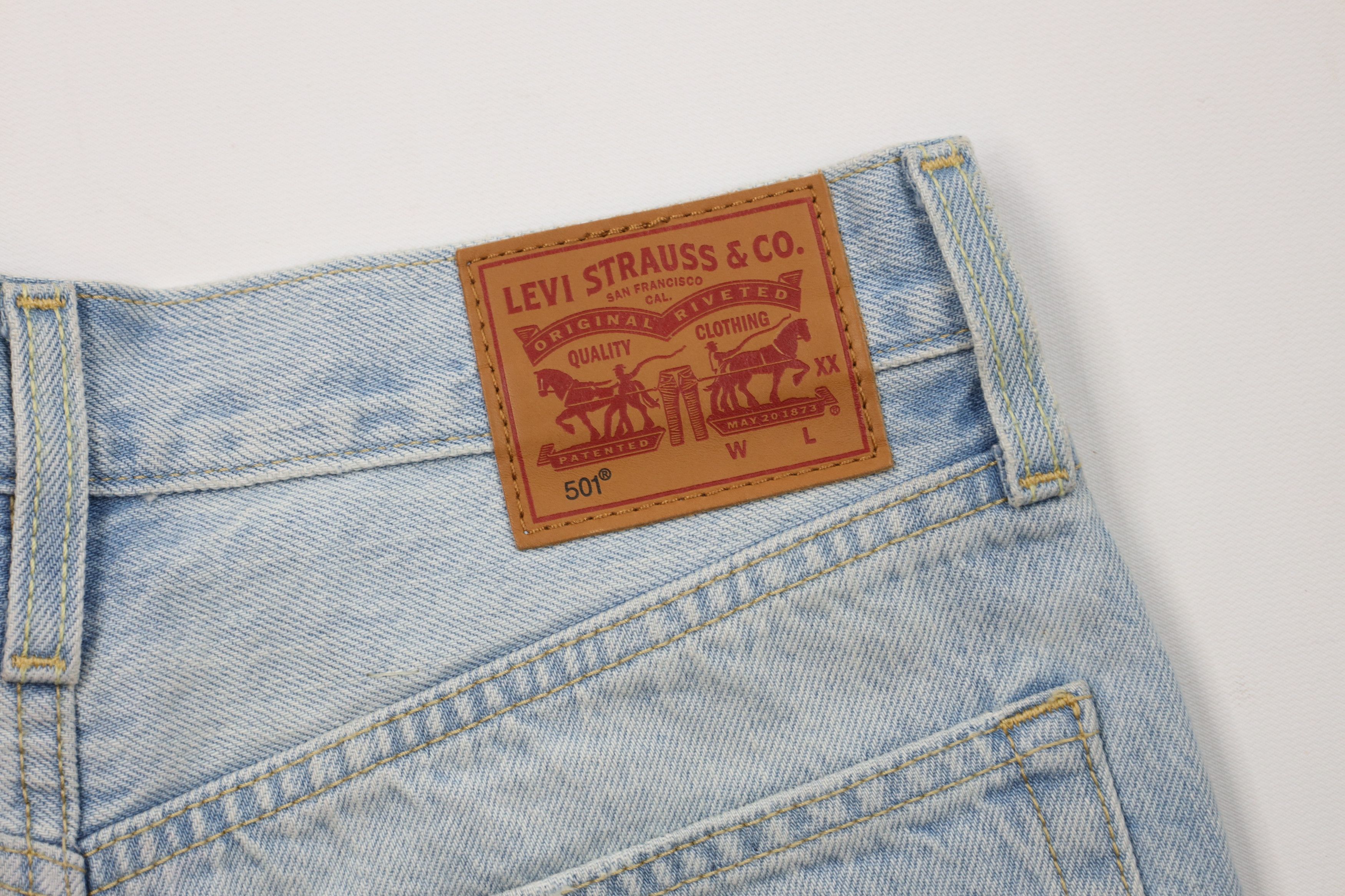 Levi's Vintage Y2K Levi 501xx Cut Off Denim Jean Shorts Jorts Blue Size 25" / US 0 / IT 36 - 13 Thumbnail