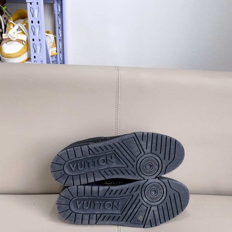 Louis Vuitton Louis Vuitton Sparkling Black Trainer Sneakers -2508 Size US 10.5 / EU 43-44 - 4 Thumbnail