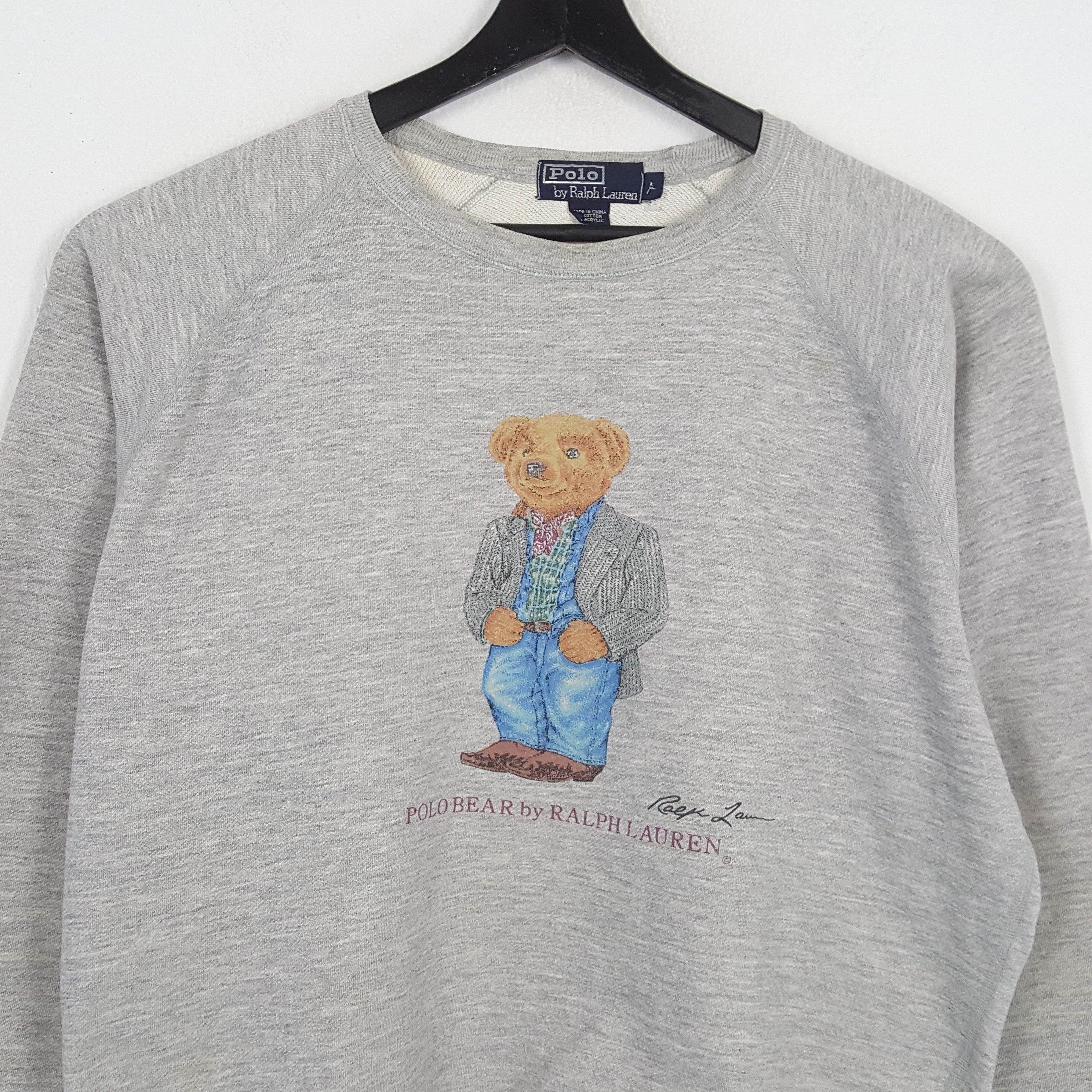 Polo Ralph Lauren × Vintage POLO Bear by RALPH LAUREN Fashion Style Sweatshirt Size US L / EU 52-54 / 3 - 2 Thumbnail