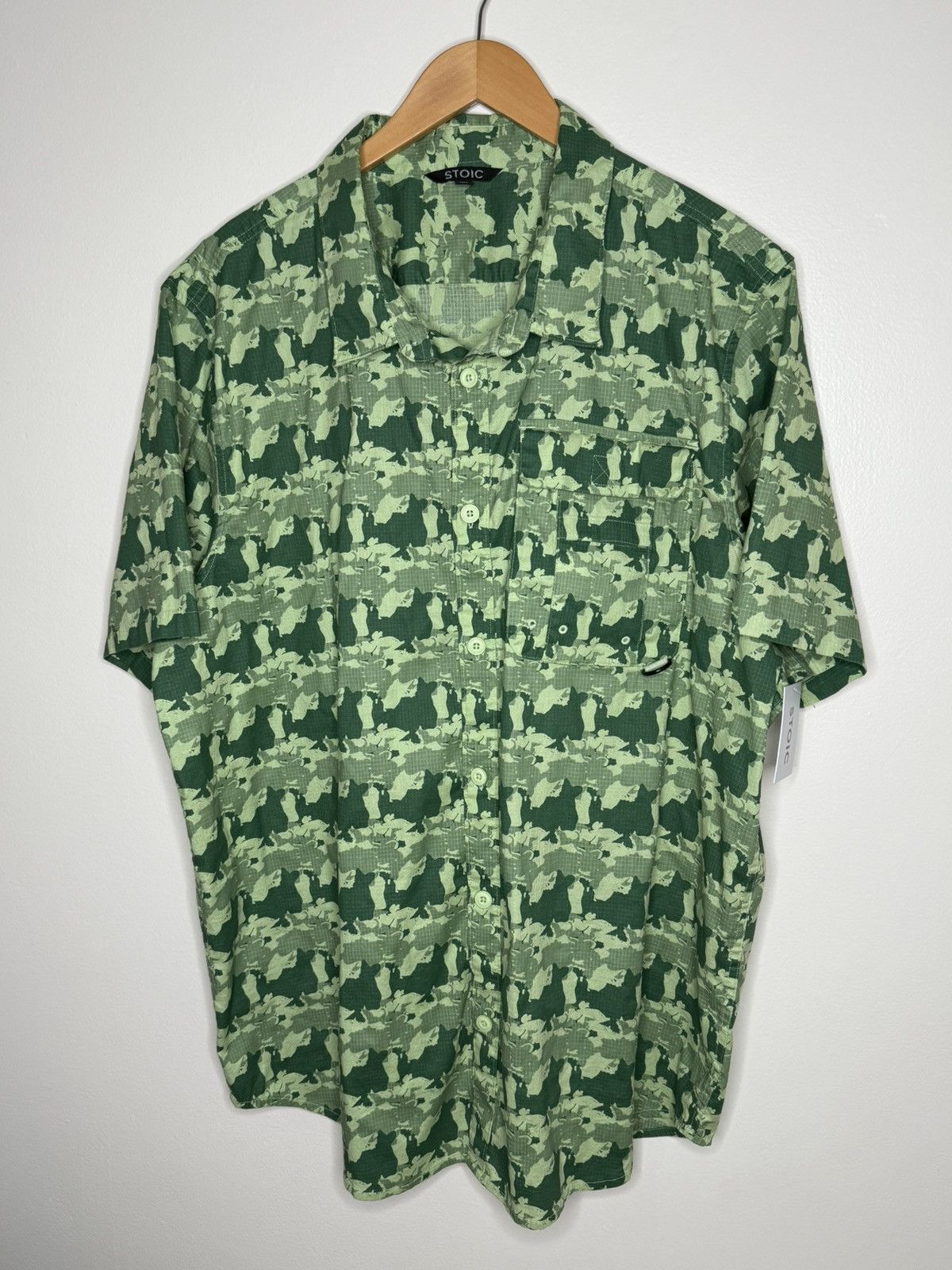 Stoic Stoic Men’s Button-Up Shirt Camo Short Sleeve Size XXL New Size US XXL / EU 58 / 5 - 1 Thumbnail