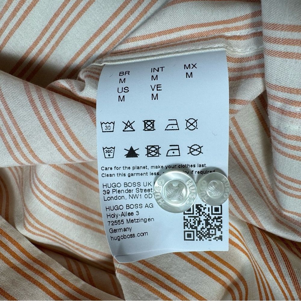 Hugo Boss NWT New Hugo Boss Ellisoe Striped Button Up Shirt Size M Size US M / EU 48-50 / 2 - 7 Thumbnail