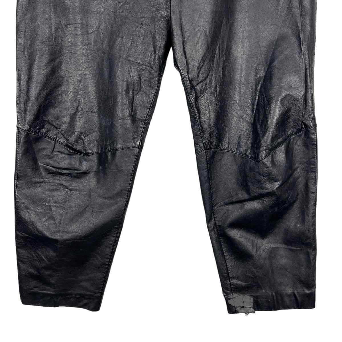 Genuine Leather 🔥 VINTAGE WEST PAC TROUSER LEATHER PANTS Size US 30 / EU 46 - 4 Thumbnail